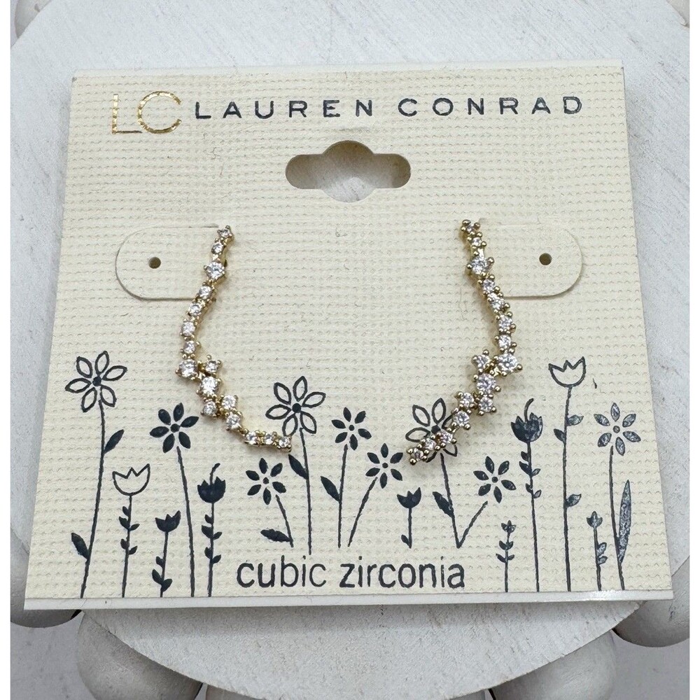 Lauren Conrad Constellation Scatter Earrings Gold Plated Cubic Zirconia Ear Wire